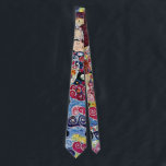 Maiden (Virgin), Gustav Klimt, Vintage Art Nouveau ネクタイ<br><div class="desc">Now available! Double sided printed ties! Twice as nice! The Maiden (aka The Virgin) (1913) by Gustav Klimt is a vintage Victorian Era Art Nouveau fine art symbolism portrait painting. Several women yawning, stretching and sleeping in a bed covered with colorful mosaic pattern blankets. About the artist: Gustav Klimt (1862-1918)...</div>