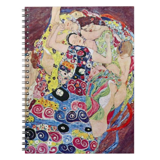 Maiden (Virgin), Gustav Klimt, Vintage Art Nouveau ノートブック (正面)