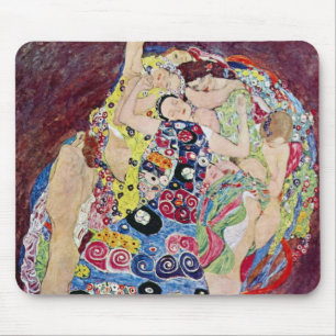 Maiden (Virgin), Gustav Klimt, Vintage Art Nouveau マウスパッド