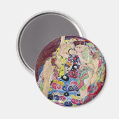 Maiden (Virgin), Gustav Klimt, Vintage Art Nouveau マグネット (正面/裏面)