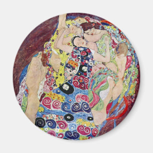 Maiden (Virgin), Gustav Klimt, Vintage Art Nouveau マグネット