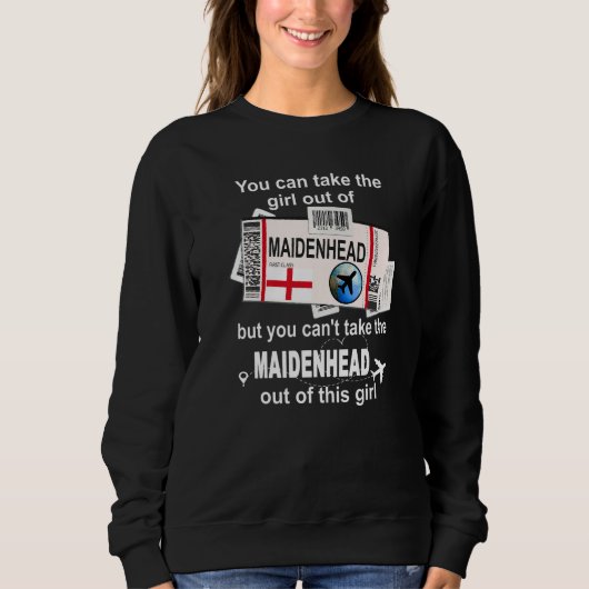 Maidenhead Boarding Pass  Maidenhead Girl  Maidenh スウェットシャツ (正面)