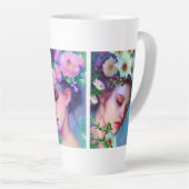 Maidensかわいらし花Hair Ethereal Art カフェラテマグ (右アングル)