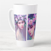 Maidensかわいらし花Hair Ethereal Art カフェラテマグ (左アングル)