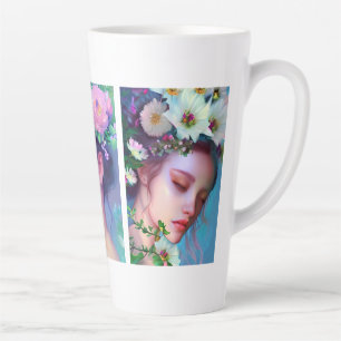 Maidensかわいらし花Hair Ethereal Art カフェラテマグ