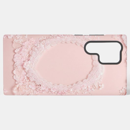 Maiden's Dream Cherry Blossom Lace Oval Phone Case Samsung Galaxyケース (裏面横)