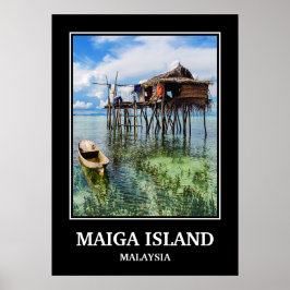 MAIGA ISLAND MALAYSIA旅行ポスター ポスター