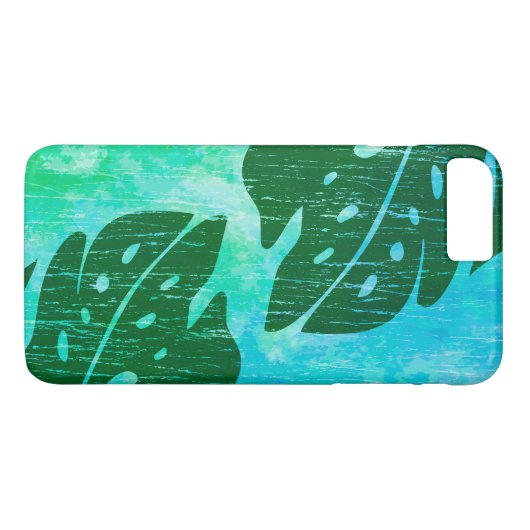 MaikaiのハワイアンのMonsteraの葉の絞り染めのブレンド Case-Mate iPhoneケース (裏面(横))