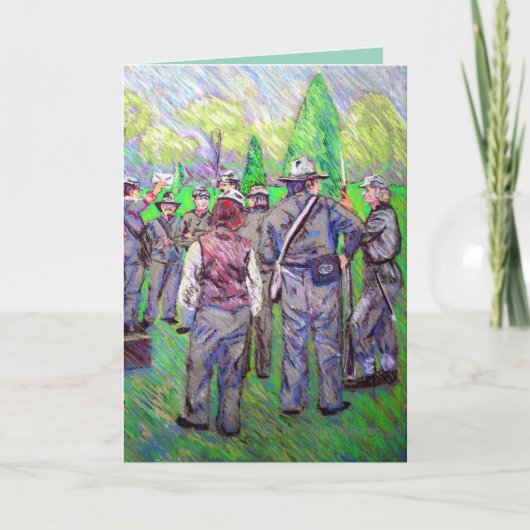 Mail Call Civil War Soldiers Camp #161105 ノートカード (正面)