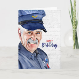 Mail Carrier Caucasian Male Male Postal Birthday カード