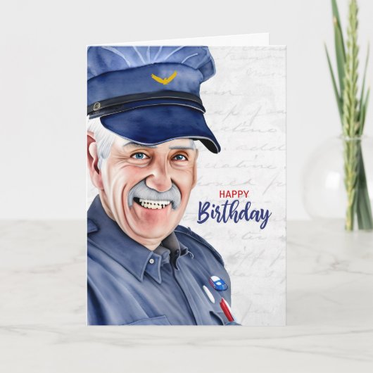 Mail Carrier Caucasian Male Male Postal Birthday カード (正面)