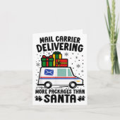 Mail Carrier Delivering More Packages Than Santa C カード (正面)