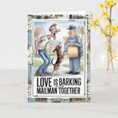 Mail Carrier Humor Card カード (黄色い花)