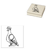 Mail Carrier Pigeon Postal Humor ラバースタンプ (押印)
