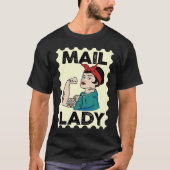 Mail Carrier Postal Worker Postman Mail Lady Stamp Tシャツ (正面)