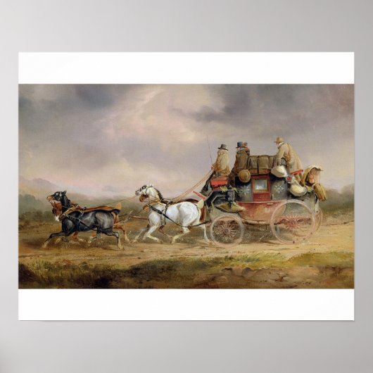 Mail Coaches on the Road: The Louth-London 王室の M ポスター (正面)