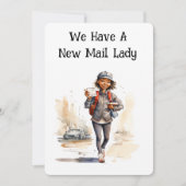 Mail Ladyおもしろい Moving Announcement Card (正面)