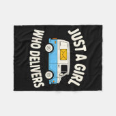 Mail Lady Design For Women Girls Stal Worker Mail  フリースブランケット (正面(横))