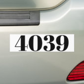 Mailbox Address Numbers Decal, Door Numbers バンパーステッカー (車上)