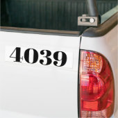 Mailbox Address Numbers Decal, Door Numbers バンパーステッカー (トラック上)