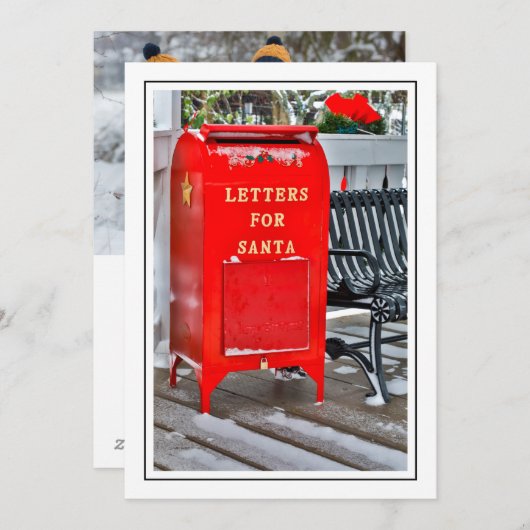 Mailbox for Santa's Letters シーズンカード (正面/裏面)