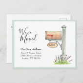 Mailbox watercolor New Home Moving Postcard ポストカード (正面/裏面)