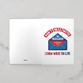 Mailmanユーモアを台無しにしない 箔グリーティングカード (外側レイダウン)