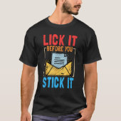 Mailman Lick It Before You Stick It  Postal Worker Tシャツ (正面)