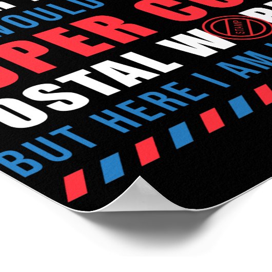 Mailman Mail Lady Super Cool Postal Worker Mailbox ポスター (角)