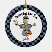 Mailman Thank You Gift - Postal Worker Keepsake セラミックオーナメント (正面)