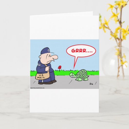 MAILMAN TURTLE GRRR カード (黄色い花)