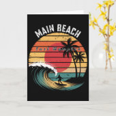 Main Beach East Hampton Beach Surfing  カード (黄色い花)