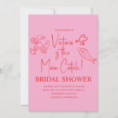 Main Catch Lobster Doodles Bridal Shower 招待状 (正面)