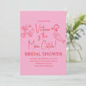 Main Catch Lobster Doodles Bridal Shower 招待状 (スタンド正面)