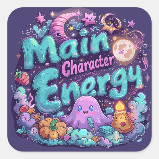 Main character energy  | ExDesigner | ハロウィン スクエアシール (正面)