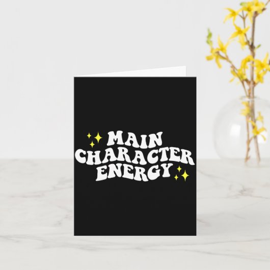 Main-character Energy Quote カード (黄色い花)