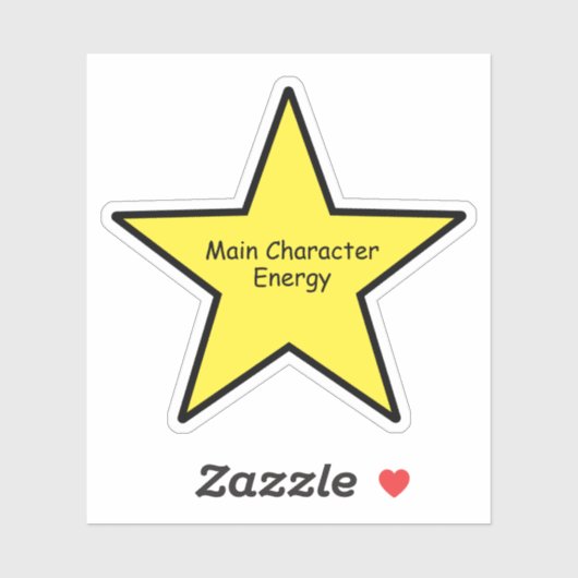 Main Character Energy Star Sticker – Funny Sticker シール (シート)