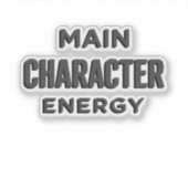 Main Character Energy – Trendy Aesthetic Decal シール (正面)