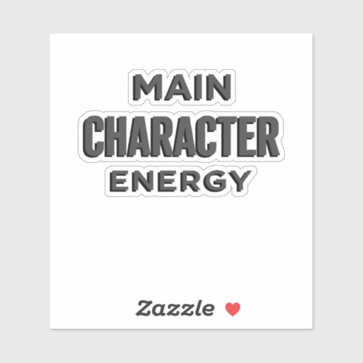 Main Character Energy – Trendy Aesthetic Decal シール (シート)