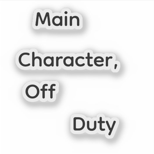 Main Character, Off Duty シール (正面)