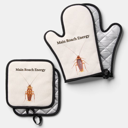 Main Roach Energy Oven Mitt & Pot Holder Set | The 鍋つかみ&鍋敷きセット (正面/裏面)