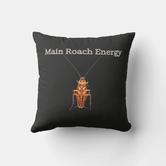 Main Roach Energy Throw Pillow The Unhinged Closet クッション (裏面)