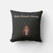 Main Roach Energy Throw Pillow The Unhinged Closet クッション (正面)