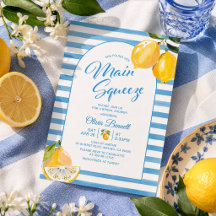 Main Squeeze イタリアン レモン ブライダル シャワー インビテーション