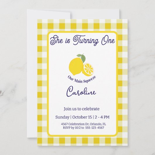 Main Squeeze Birthday Invitation Birthday Card 招待状 (正面)