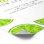 Main Squeeze Bridal Shower How many Lemons Sign ポスター (角)