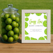 Main Squeeze Bridal Shower How many Lemons Sign ポスター