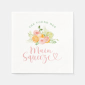 Main Squeeze Citrus Bridal Shower スタンダードカクテルナプキン (正面)
