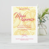 Main Squeeze Citrus Bridal Shower Lemon Bright 招待状 (スタンド正面)