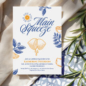 Main Squeeze Citrus Bridal Shower Lemon Bright 招待状